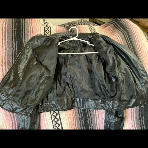 L2 Black Faux Leather Jacket - Picture 4 of 5